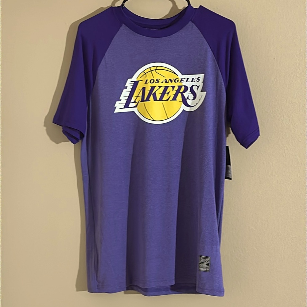 NEW! DRI-FIT LAKERS ROCK STAR TEE - PURPLE - SIZE: S